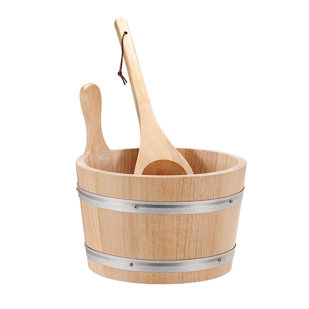 Sauna bucket and ladle